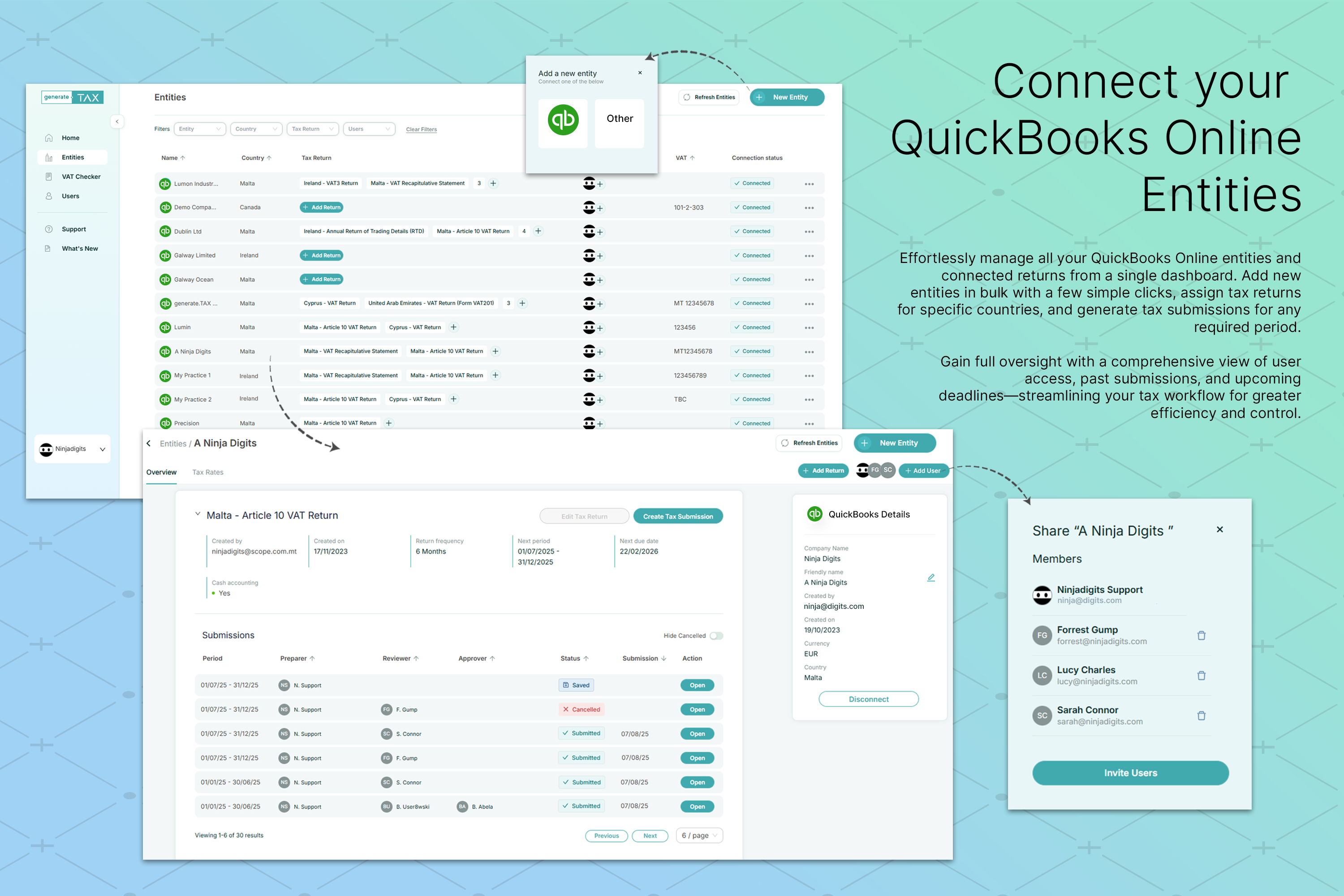 Connect generate.TAX with QuickBooks Online | Intuit
