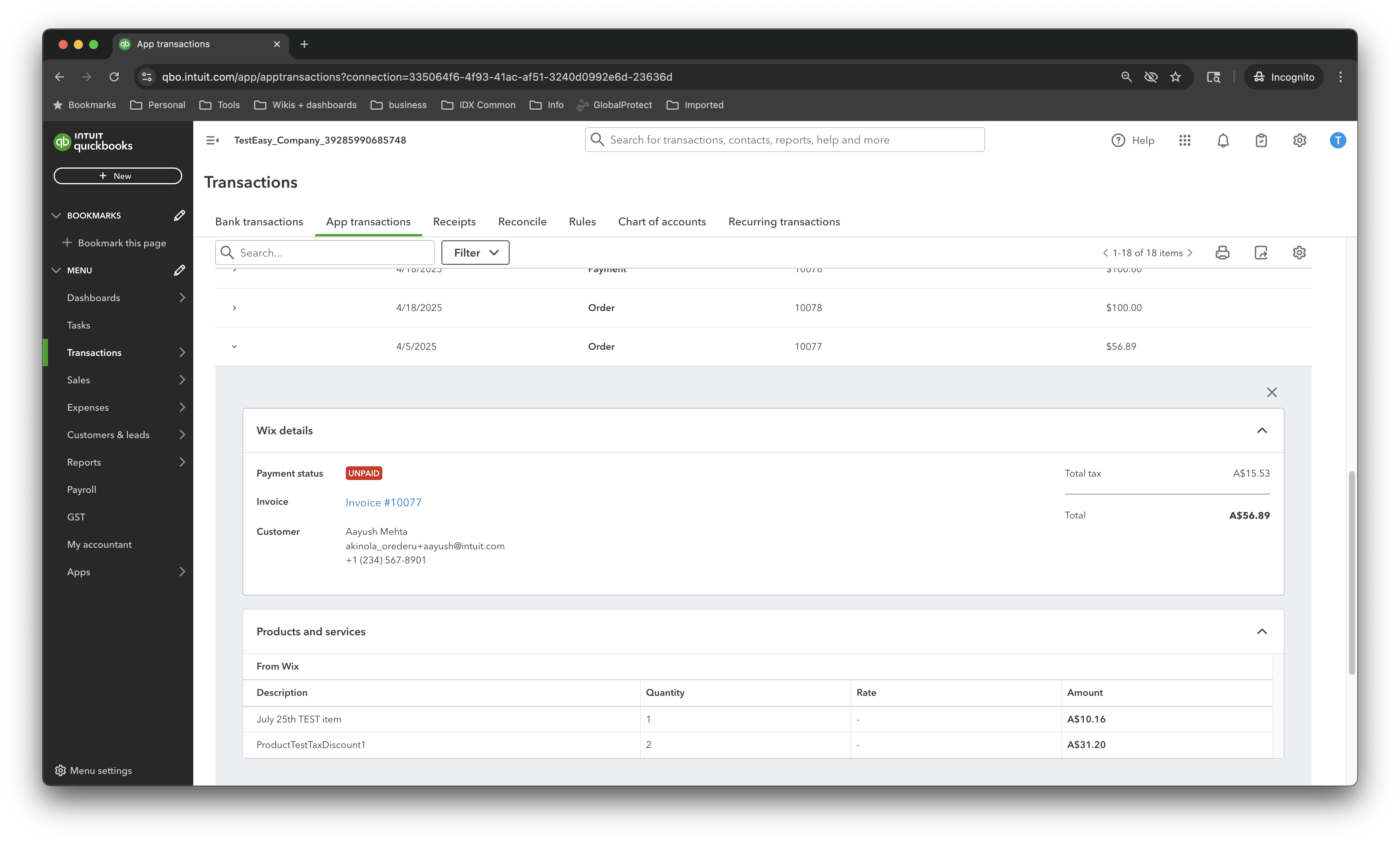 Connect Wix Connector by QuickBooks with QuickBooks Online | Intuit